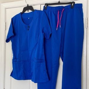 Blue scrub set
